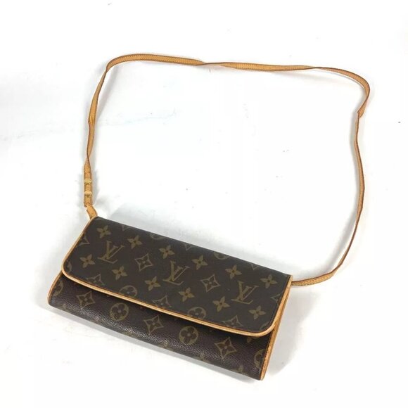 LOUIS VUITTON M51852 Monogram Pochette Twin GM 2WAY Bag Clutch Shoulder Bag - Picture 5 of 16